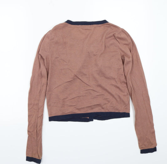 Saint Tropez Clothing Womens Brown Cardigan Jumper Size S