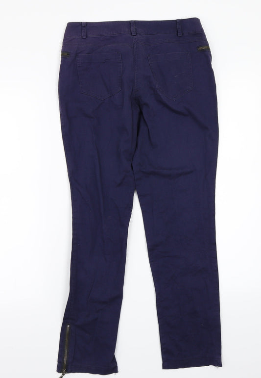 oltre Womens Blue Straight Jeans Size 10 L26 in
