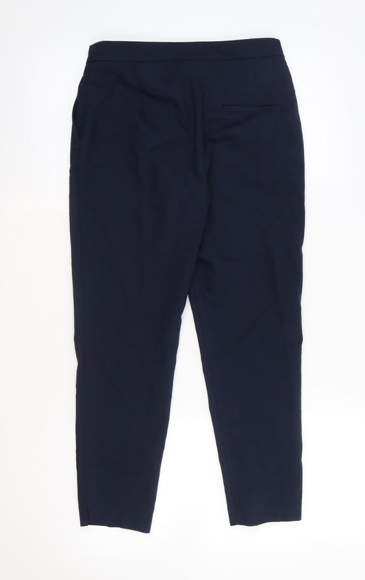 H&M Womens Blue Trousers Size 8 L25 in