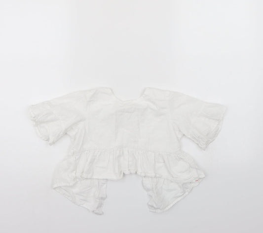 NEXT Girls White Tunic Blouse Size 7 Years