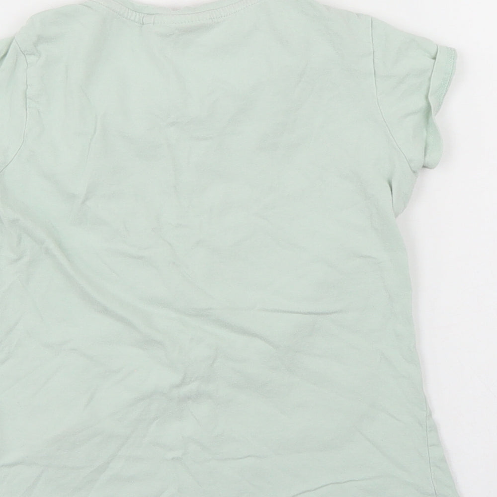 Lee Cooper Girls Green Basic T-Shirt Size 7-8 Years