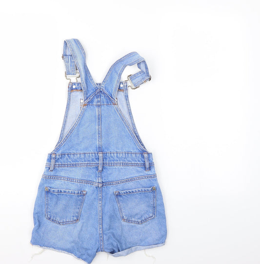 New Look Girls Blue Denim Dungarees Trousers Size 9 Months