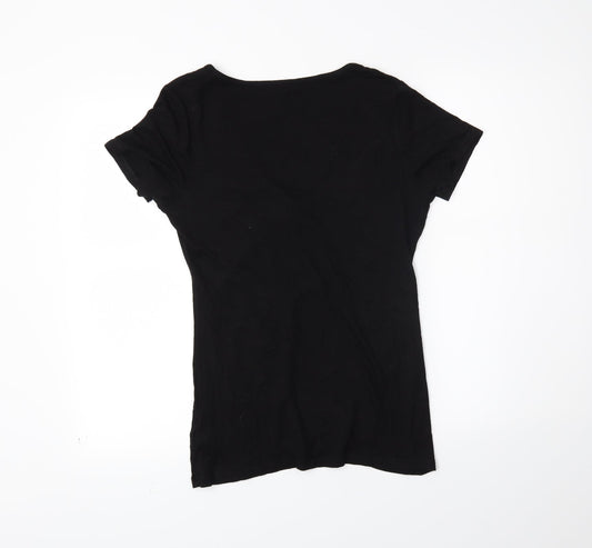 Debenhams Womens Black Basic T-Shirt Size 14