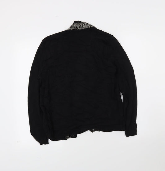 keeno Womens Black Pullover Jumper Size M