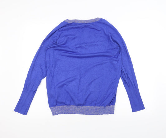 Yessica Womens Blue Basic T-Shirt Size S