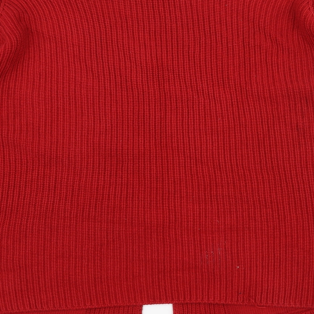 Marks and Spencer Womens Red Knit Jacket Coatigan Size 18