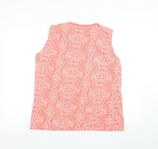 ISLE Womens Orange Basic T-Shirt Size L