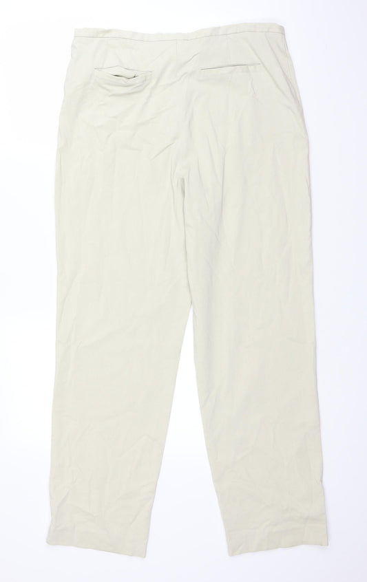 Delta Burke Womens Ivory Trousers Size 34 in L28 in