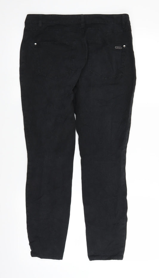 Marie Philippe Womens Black Denim Straight Jeans Size 31 in L25 in