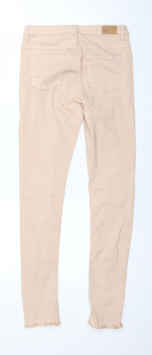 Only Girls Beige Denim Straight Jeans Size 14 Years