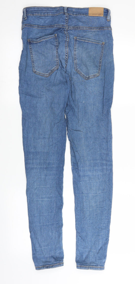 Molly Womens Blue Denim Straight Jeans Size L L28 in