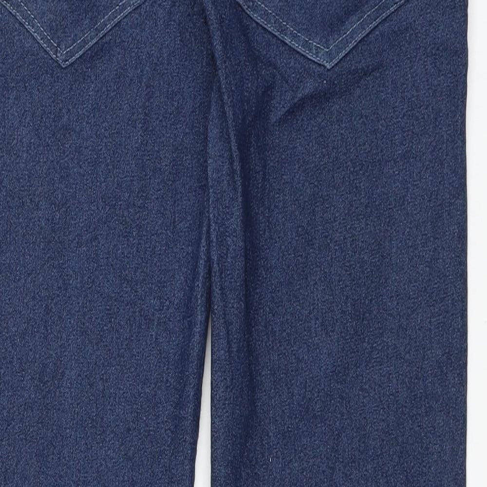 Preworn Womens Black Denim Trousers Size 28 in L27 in