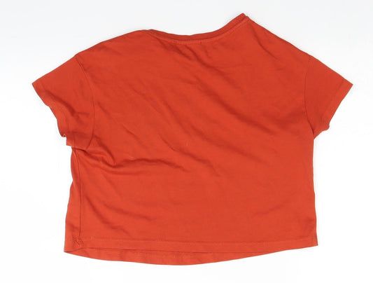 New Look Girls Orange Basic T-Shirt Size 9 Years