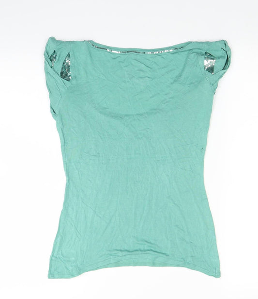 Debenhams Womens Green Basic Blouse Size 8