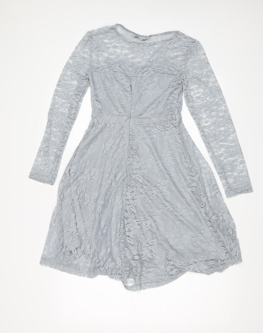 Zanzea Womens Blue Floral Shift Size S