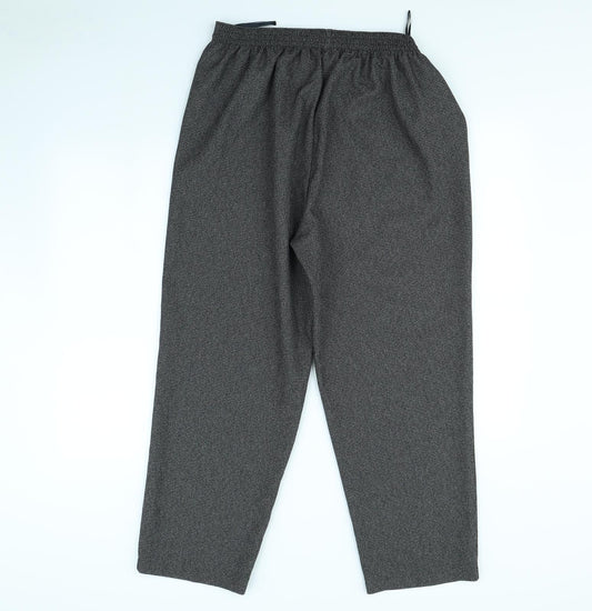 Classic Womens Black Canvas Trousers Size 18 L30 in