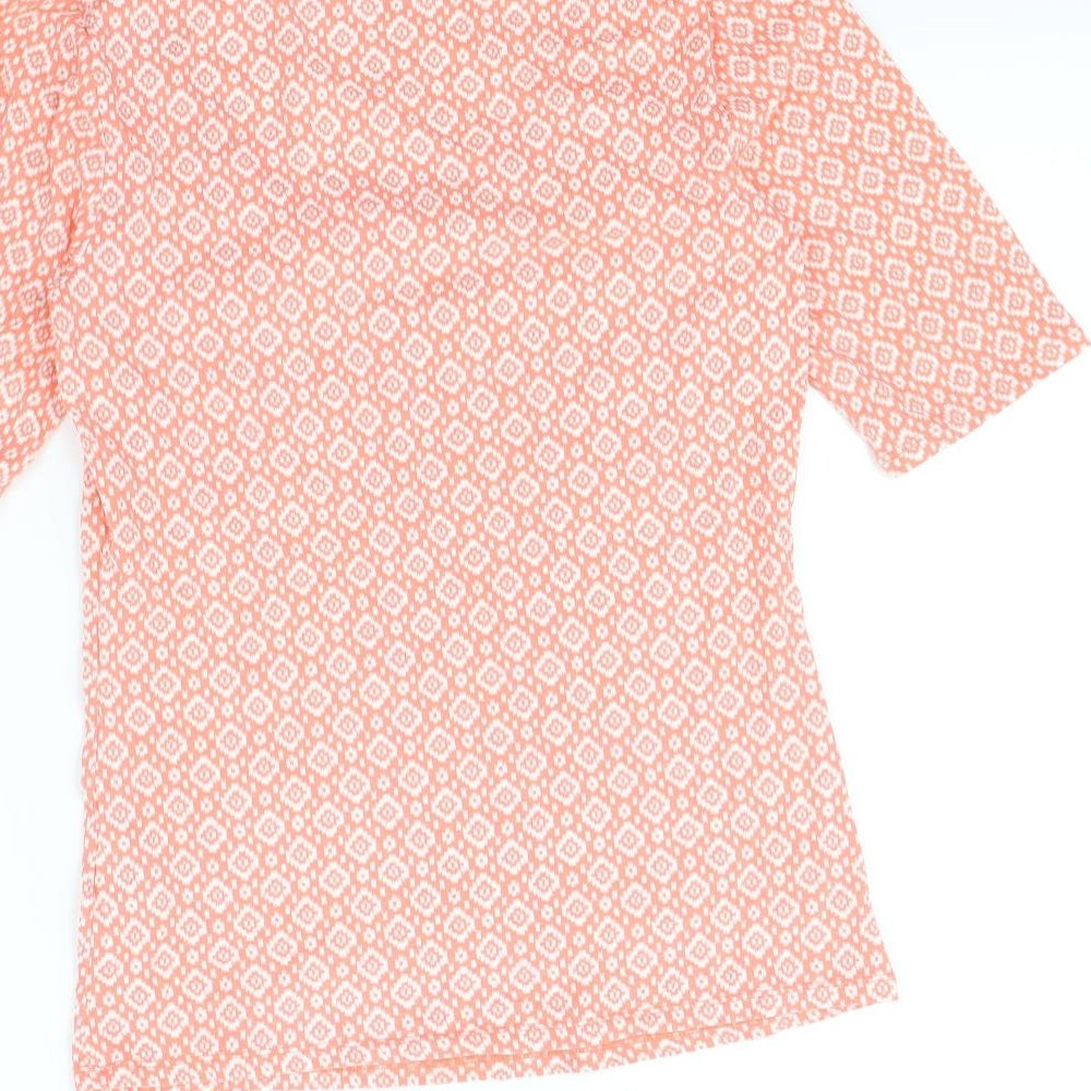 Reitmans Womens Pink Geometric Basic T-Shirt Size S