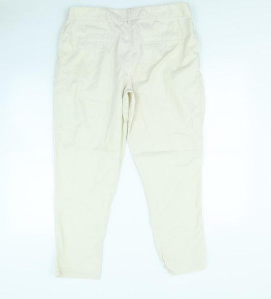 River Island Womens Ivory Trousers Size 14 L28 in