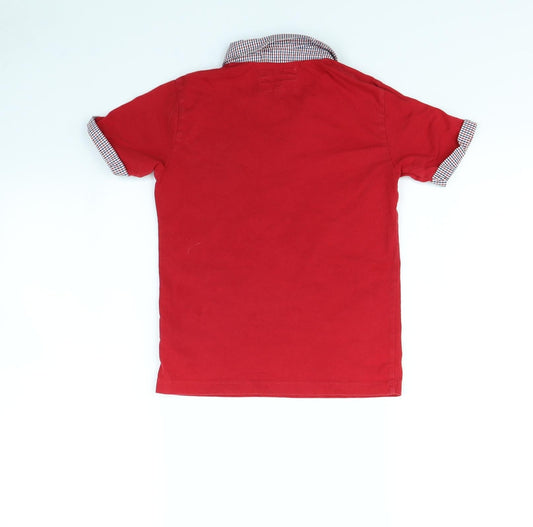 j jeans Boys Red Basic Polo Size 6 Years
