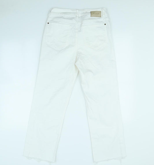Pulz Womens White Straight Jeans Size 30 in L30 in