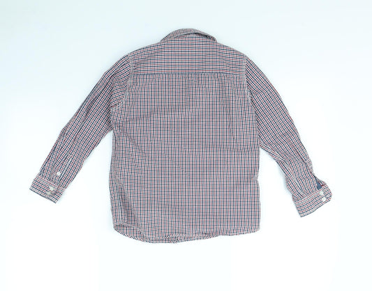 NEXT Girls Red Plaid Basic Button-Up Size 8 Years
