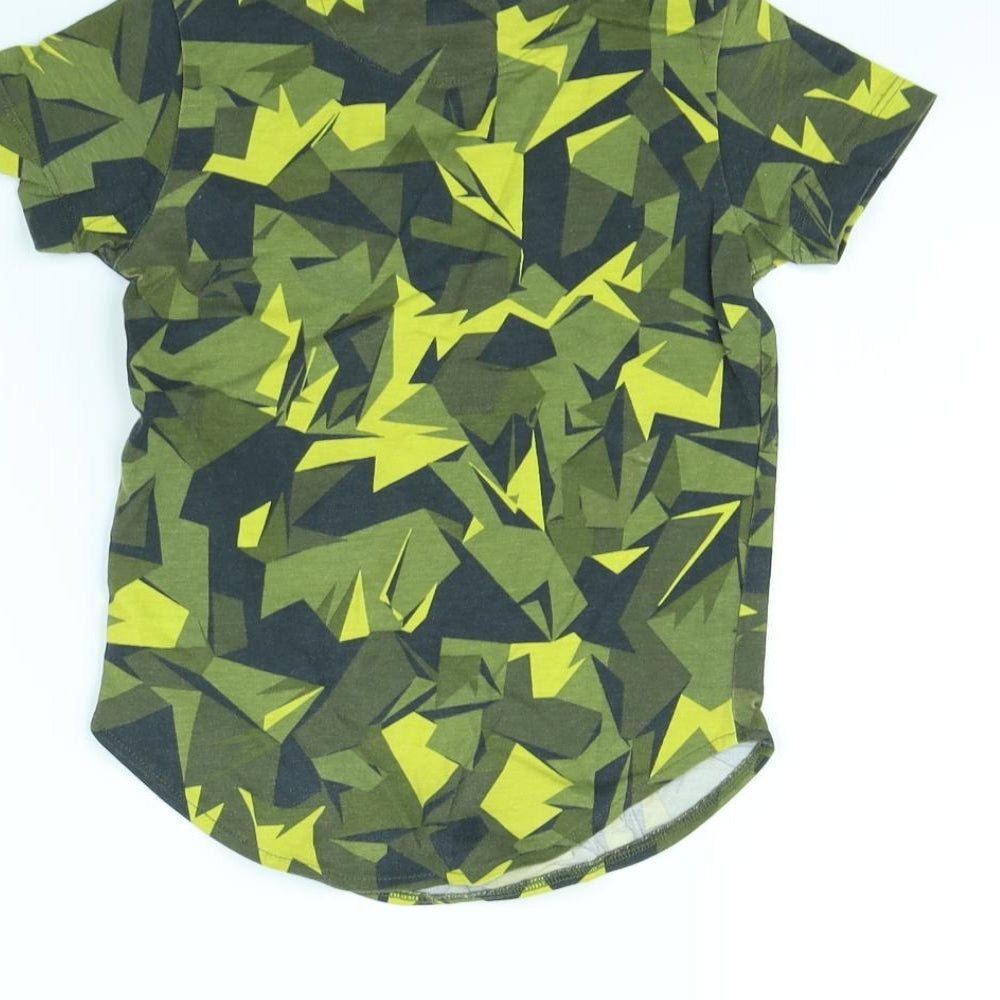NEXT Boys Green Argyle/Diamond Basic T-Shirt Size 4 Years