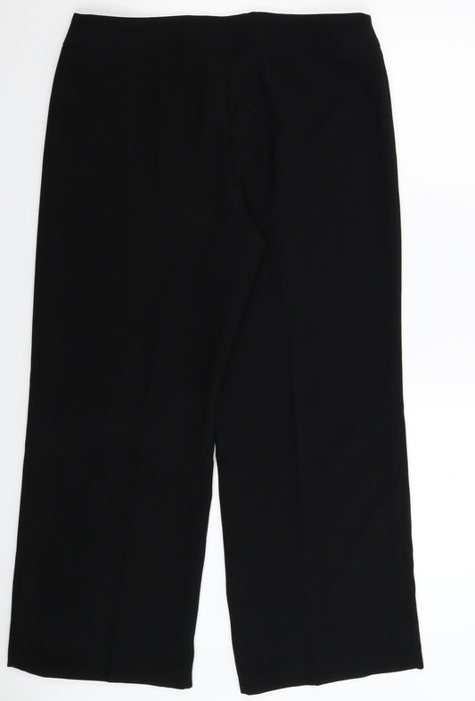 Marks and Spencer Womens Black Trousers Size 16 L28 in