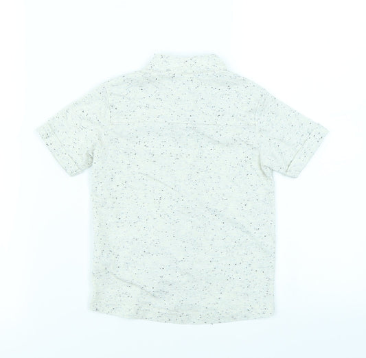 NEXT Boys White Spotted Basic Button-Up Size 2-3 Years