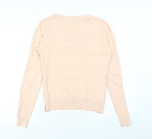 Yumi Womens Pink Pullover Jumper Size S