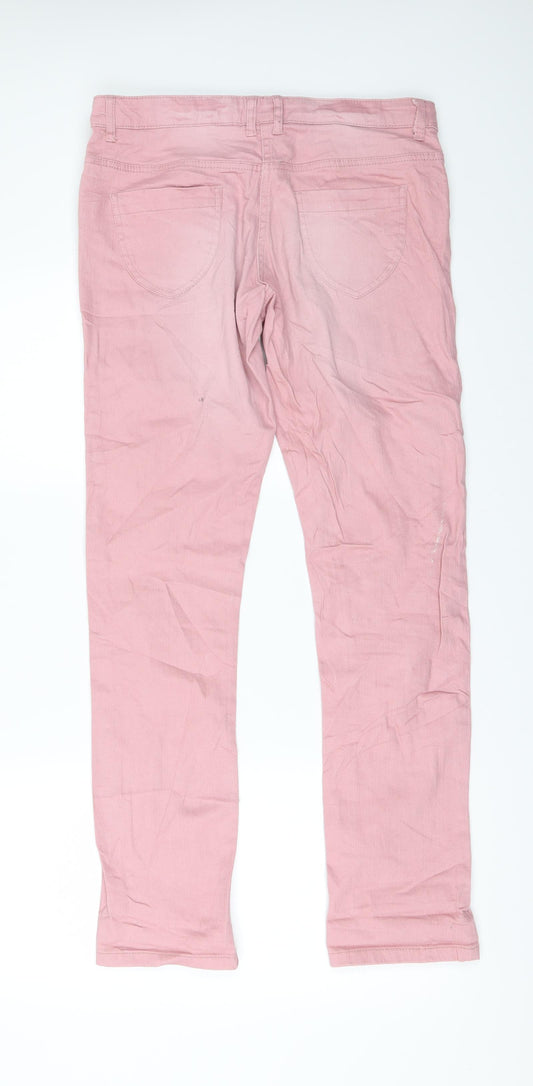 casual kids Girls Pink Denim Skinny Jeans Size 14 Years