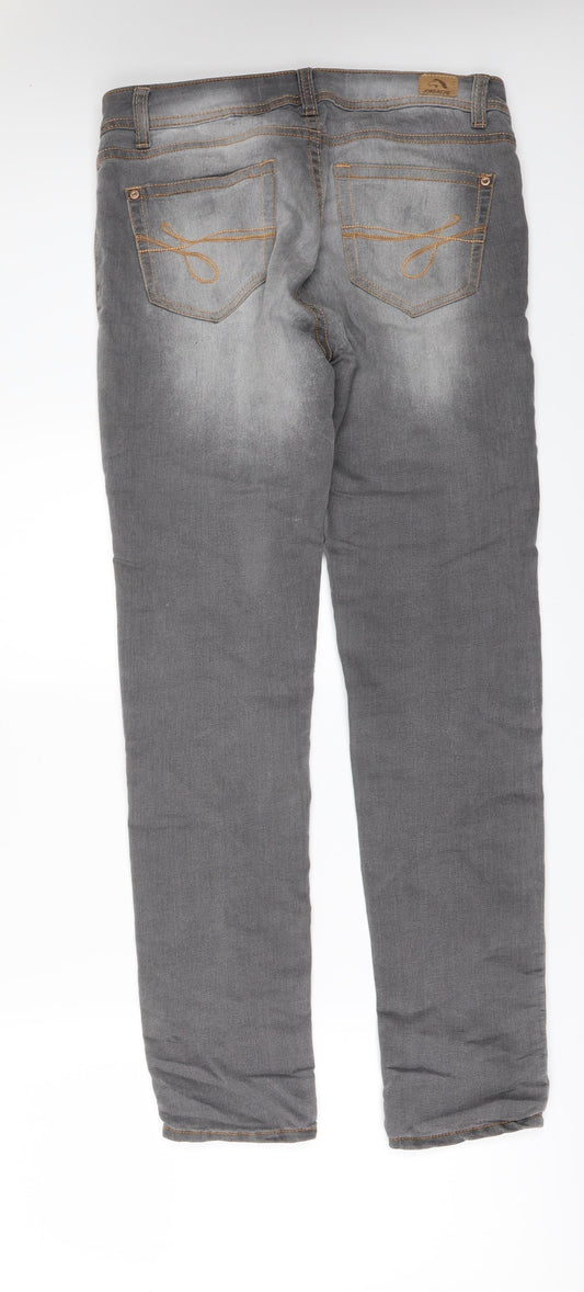 Jordache Womens Grey Denim Jegging Leggings Size 8 L30 in
