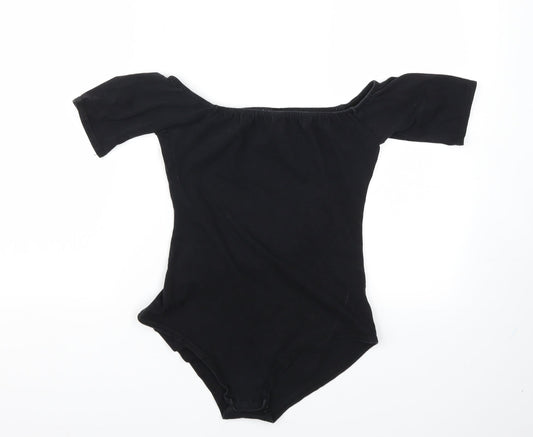 Missguided Womens Black Bodysuit One-Piece Size 4