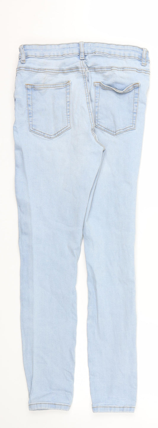 denim&co Womens Blue Skinny Jeans Size 14 L28 in