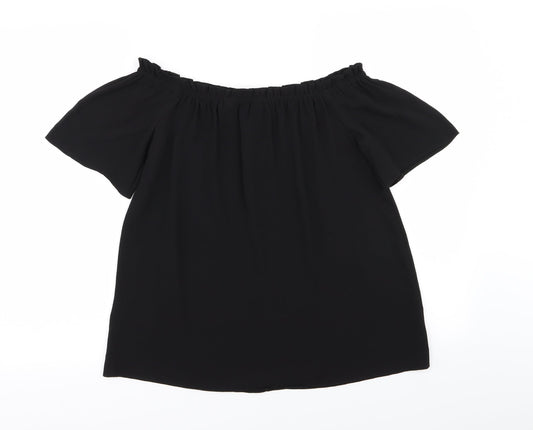 Dorothy Perkins Womens Black Basic Button-Up Size 8