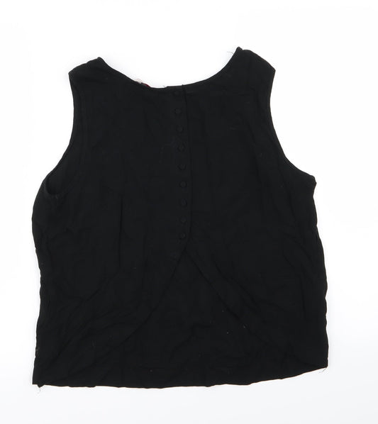 be beau Womens Black Basic Tank Size 12