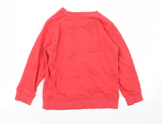 NEXT Boys Red Pullover Jumper Size 3-4 Years
