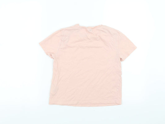 Divided by H&M Womens Pink Basic T-Shirt Size XS