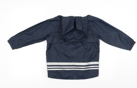Sainsburys Boys Blue Rain Coat Coat Size 6 Years