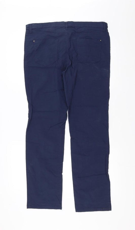 Yessica Womens Blue Trousers Size 18 L30 in