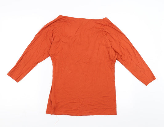 Pretty Girl Womens Orange Basic Blouse Size L