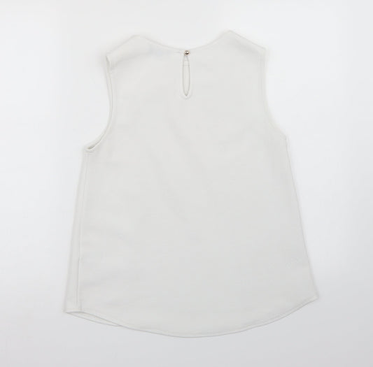Papaya Womens White Basic Tank Size 8