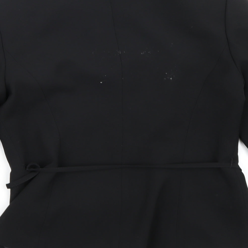 NEXT Womens Black Rayon Jacket Blazer Size 8