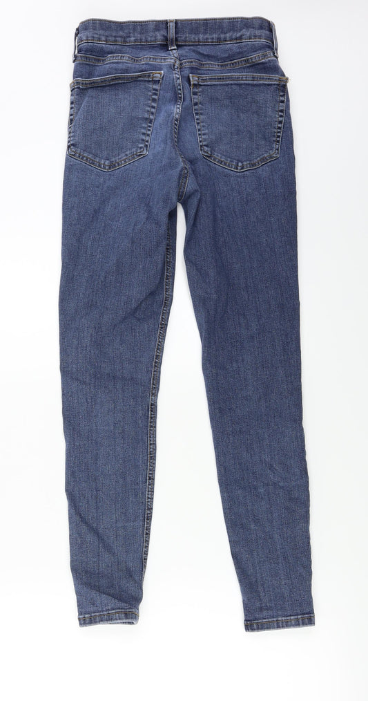Topshop Womens Blue Skinny Jeans Size 28 in L32 in