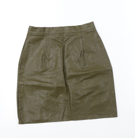 Misguided Womens Brown A-Line Skirt Size 8