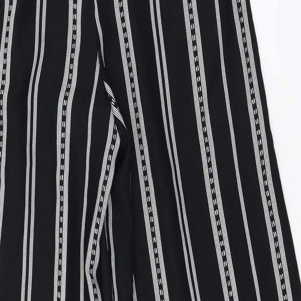 Topshop Womens Black Striped Trousers Size 8 L22 in