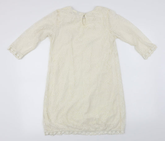Dorothy Perkins Womens Ivory Basic T-Shirt Size 12