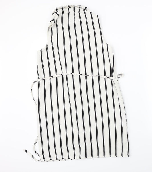Missguided Womens White Striped Basic Button-Up Size 6