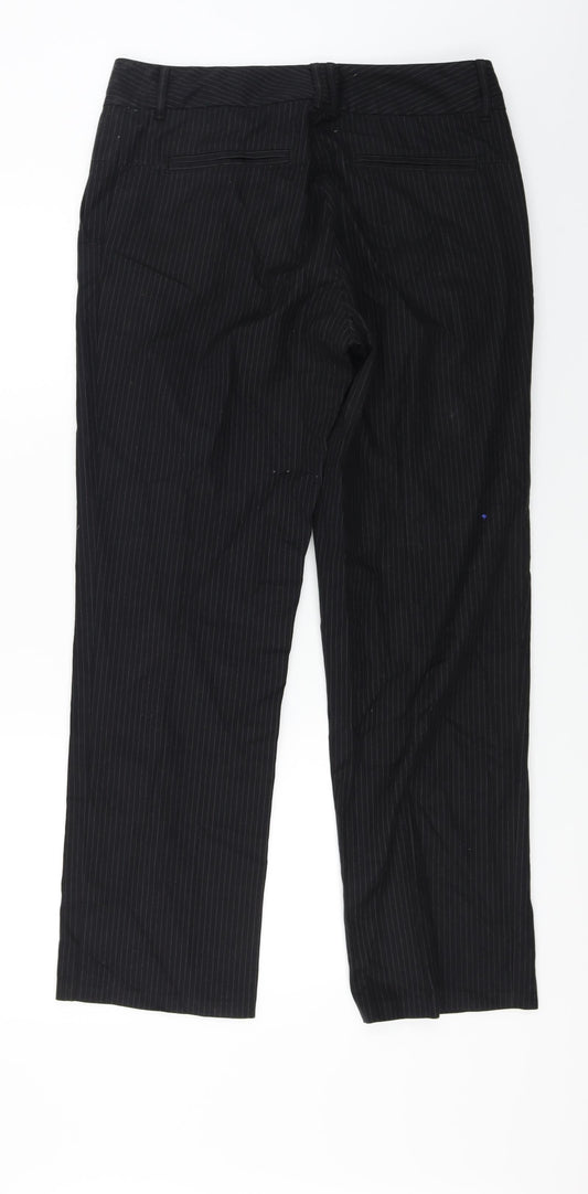 Kookai Mens Black Striped Trousers Size 32 in L27 in