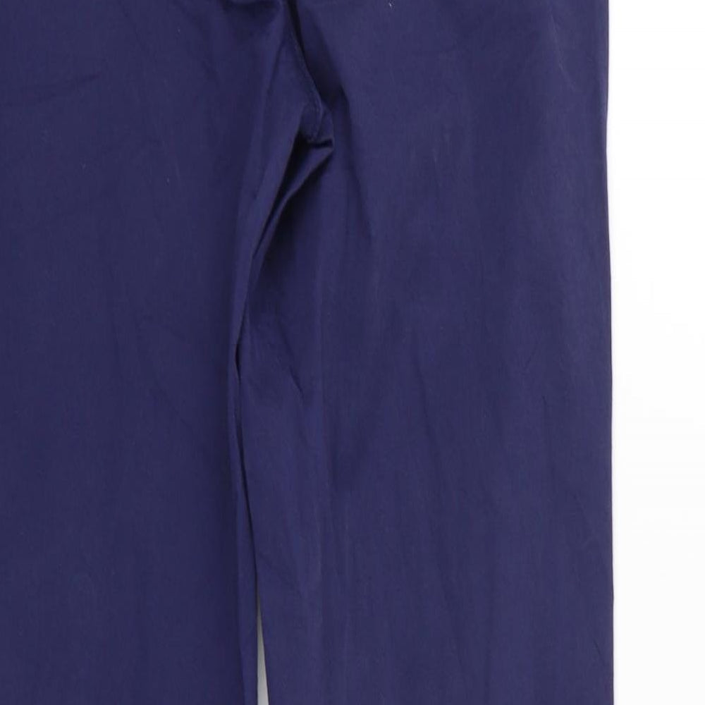 H&M Womens Blue Trousers Size 6 L26 in