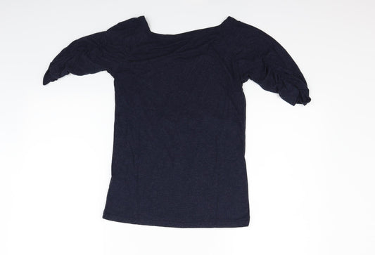 Topshop Womens Blue Basic T-Shirt Size 8